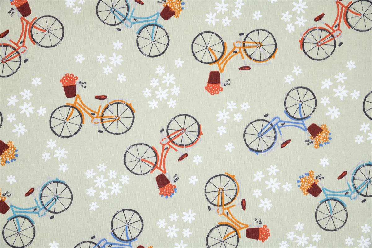 Baumwolle beschichtet Fahrräder lindgrün STOF FRANCE