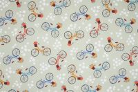 Baumwolle - beschichtet - Fahrräder - lindgrün - STOF FRANCE Baumwolle - beschichtet - Fahrräder - lindgrün - STOF FRANCE