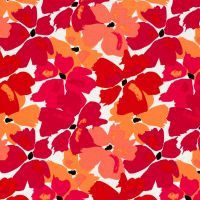 Viskose-Borken-Crepe - Webware - floral - Blüten - Coralle/rot Viskose-Borken-Crepe - Webware - floral - Blüten - Coralle/rot